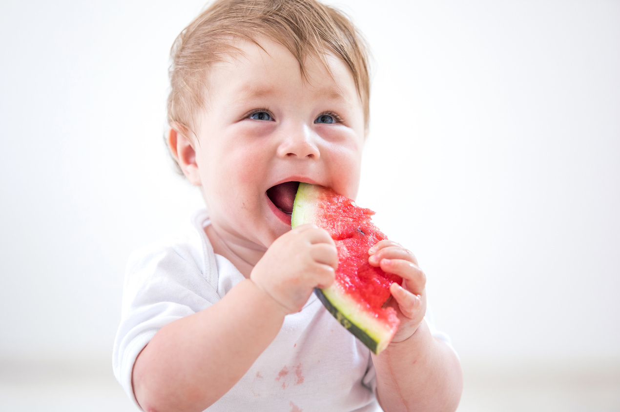 Baby Boy Eating Watermelon, Baby Led Weaning